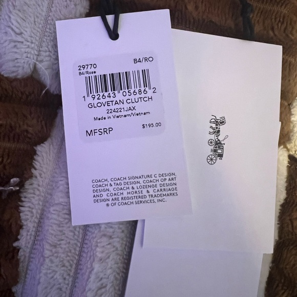 Coach 1941 Glove Tanned Leather Clutch in Rose NWTS! - Picture 10 of 10